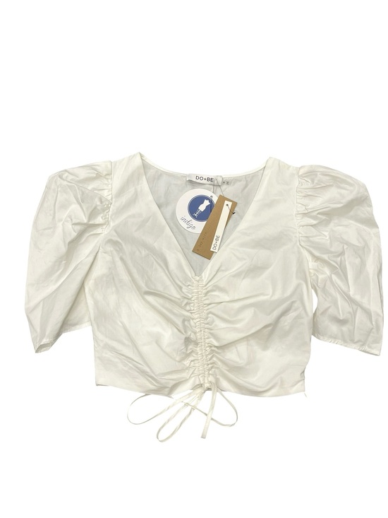 DO+BE Tops - NWT DO+BE | ruffle ruched front top in off white M